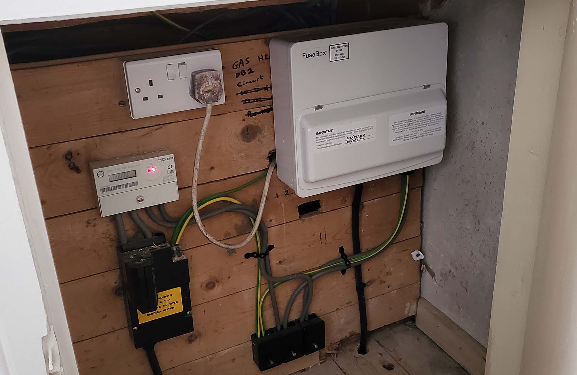 New installed electric box in home
